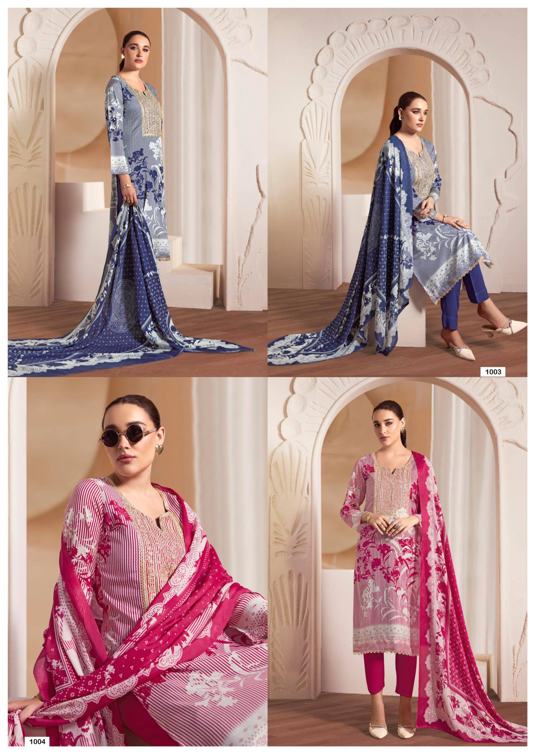 LIZA By RANG FASHION 1001 TO 1004 Beautiful Festive Suits Stylish Colorful Fancy Casual Wear & Ethnic Wear Pure Viscose Dresses At Wholesale Price